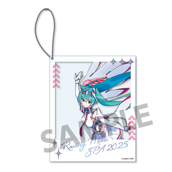 レーシングミク SPA 2025 キービジュアル2 Ver. ポラロイド風アクリルキーホルダー[ホビーストック]《発売済・在庫品》