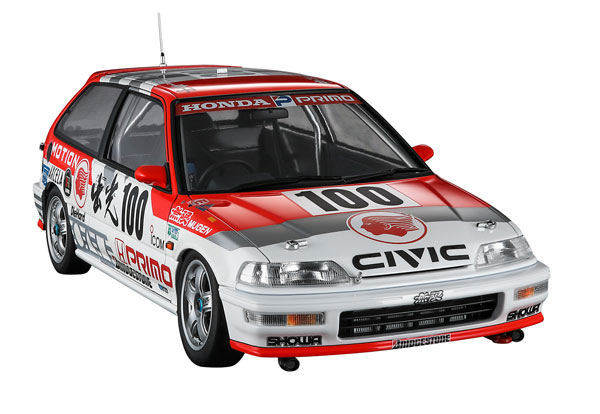 1/24 出光 MOTION 無限 シビック (EF9) “1991 JTC チャンピオン” プラモデル[ハセガワ]《発売済・在庫品》