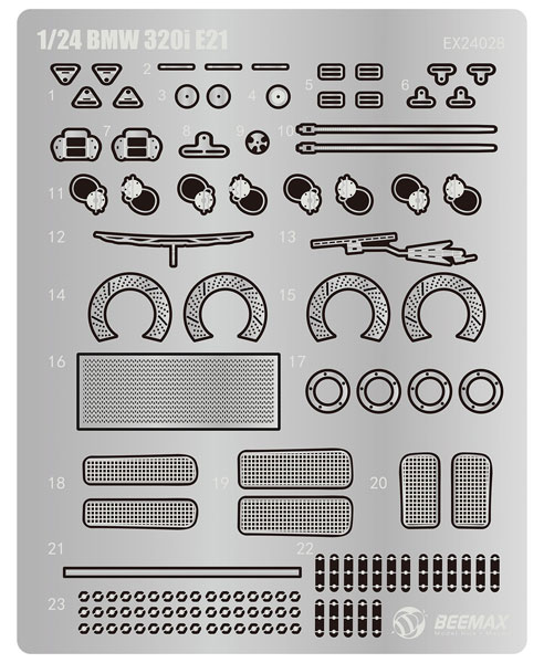 1/24 BMW 320 E21 ターボ Gr.5 1980 DRM ゾルダー ウエストファーレンカップ ウィナー用ディテールアップパーツ[プラッツ/BEEMAX]