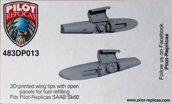 1/48 サーブ 105/SK60 主翼先端給油口(パイロットレプリカ用)[Pilot Replica]