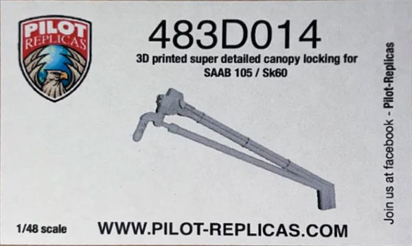 1/48 サーブ 105/SK60 キャノピー安全ロックバー(パイロットレプリカ用)[Pilot Replica]《０６月予約》