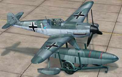 1/48 独・メッサーシュミットBf109W-2高速水上偵察機 プラモデル