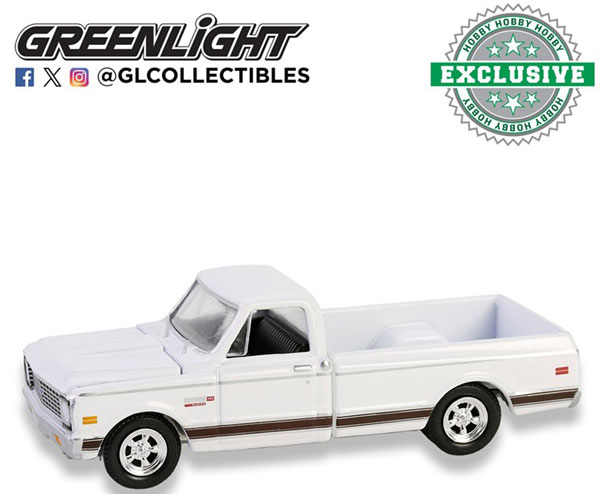 1/64 1972 Chevy Cheyenne C10 Short Bed - White[グリーンライト]