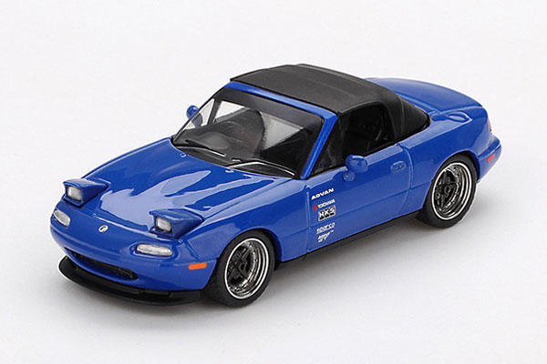 1/64 マツダ ミアータ MX-5 (NA) チューニングバージョン ダークブルー(右ハンドル)[MINI GT]《０９月予約》
