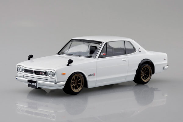 楽プラ スナップキット No.16CU-WH ニッサン C10 スカイライン 2000GT-R カスタムホイール (ホワイト) プラモデル[アオシマ]《１０月予約》