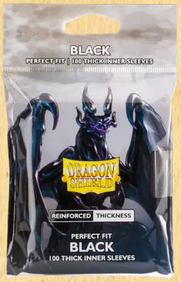 AT-13005 Sleeves-Perfect fit Black - Standard size - Inner Sleeves - Thick Inner 極厚インナースリーブ ブラック[ARCANE TINMEN]《発売済・在庫品》