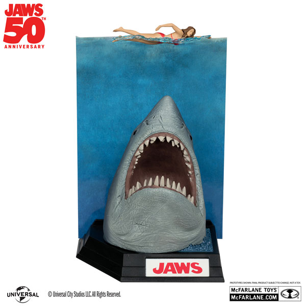 マクファーレントイズ ムービーマニアックス ジョーズ JAWS フィギュア ムービー・マニアックス 6インチ・ポーズドスタチュー ジョーズ