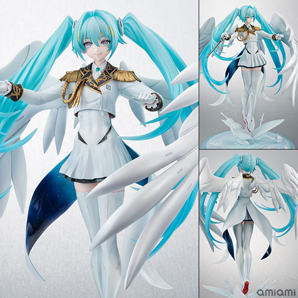 機動戦士ガンダム45周年×初音ミク 初音ミク×ウイングガンダムゼロ EW VOCALOID 【限定販売】Lucrea(ルクリア) 1/7スケール 塗装済完成品フィギュア メガハウス（MegaHouse） の画像