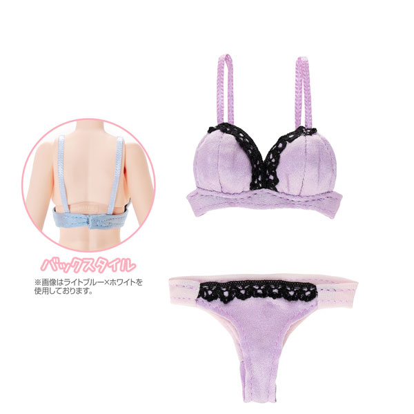 1/6 Q’z エレガントレースブラ＆ショーツset パープル×ブラック (ドール用)[アゾン]《発売済・在庫品》