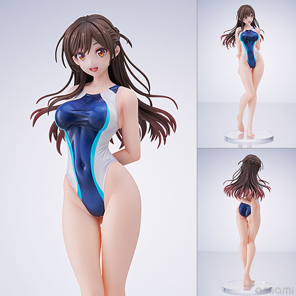 中古】(本体A/箱B)彼女、お借りします 水原千鶴 水色ラインの競泳水着
