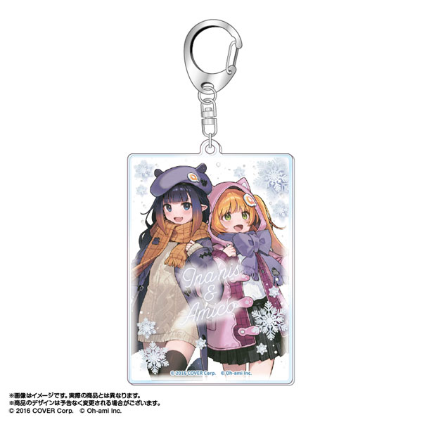 【保証書付】 限定販売】一伊那尓栖×AmiAmi 一伊那尓栖＆あみこちゃん 描き キーホルダー・アクリルキーホルダー