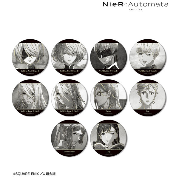 ニーアオートマタ　トレーディング マット缶バッジ　コンプリート　10個セット アニメ「NieR：Automata Ver1.1a」 トレーディング Ani-Art