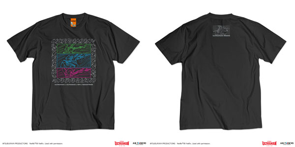 『ULTRAMAN： RISING』 第1弾 アメコミイラストTシャツ 6(親子のスペシウム光線)ブラック M[AIR TWOKYO]《０９月予約》