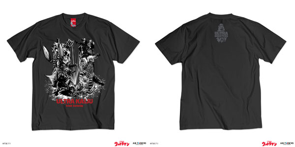 「ウルトラマンシリーズ」 第1弾 ウルトラ怪獣コラージュTシャツ ブラック S[AIR TWOKYO]《０９月予約》
