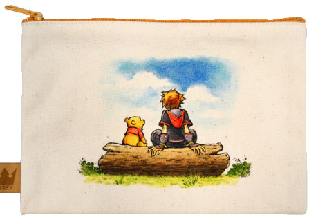 キングダム ハーツ III キャンバスポーチ 〈100エーカーの森〉（再販）[スクウェア・エニックス]《発売済・在庫品》