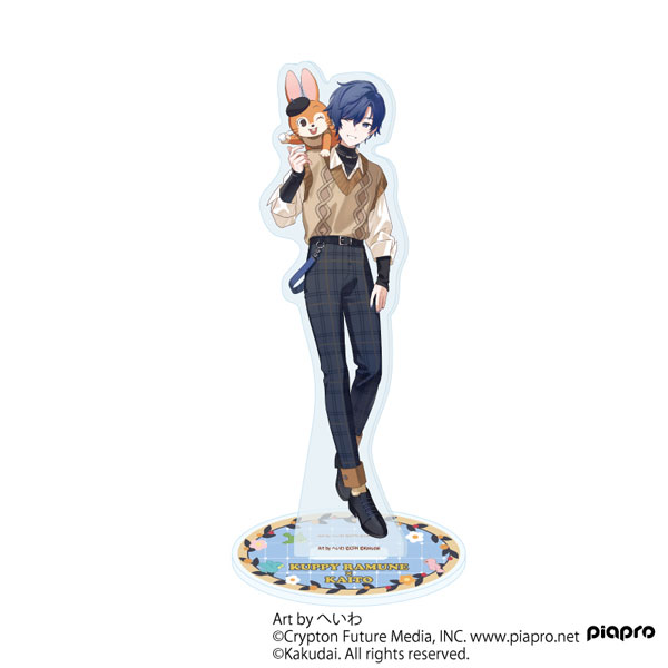 アクリルスタンド「初音ミク×クッピーラムネ」06/KAITO×クッピー(等身イラスト)[A3]