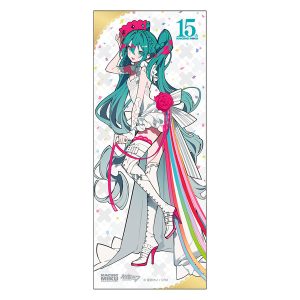 初音ミク GTプロジェクト レーシングミク 15th Rhapsody 2010-2025フェイスタオル[キャラバン]《０９月予約》