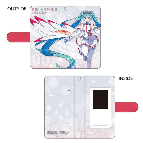 初音ミク GTプロジェクト 初音ミク レーシングVer.SPA 2025応援Ver.手帳型スマートフォンケース[キャラバン]