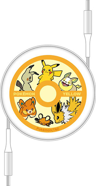 ポケットモンスター PD60W 対応 USB2.0 リール式 Type-C ケーブル イエロー[グルマンディーズ]