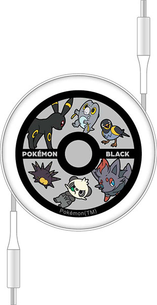 ポケットモンスター PD60W 対応 USB2.0 リール式 Type-C ケーブル ブラック[グルマンディーズ]