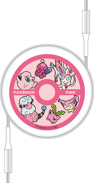 ポケットモンスター PD60W 対応 USB2.0 リール式 Type-C ケーブル ピンク[グルマンディーズ]