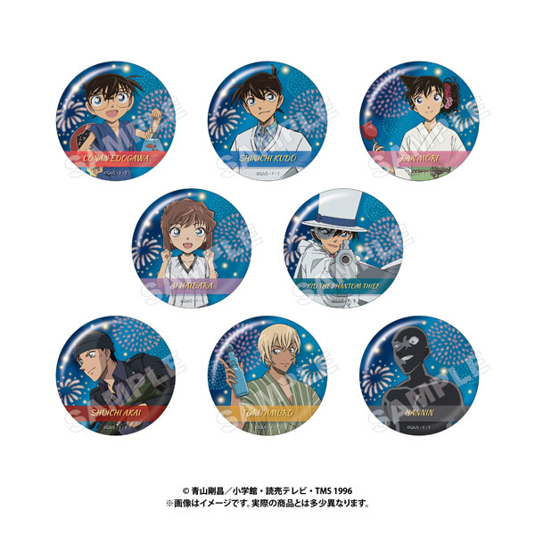 箔押し缶バッジコレクション 夏夜シリーズ 名探偵コナン 8個入り