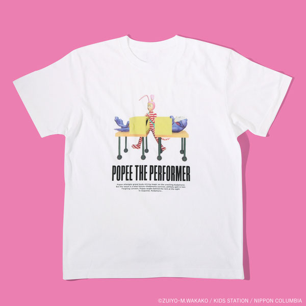 ポピーザぱフォーマー シャツ 白 L ポピーザぱフォーマー」ケダモノ THE DROWN Tシャツ - ANIGA-TER