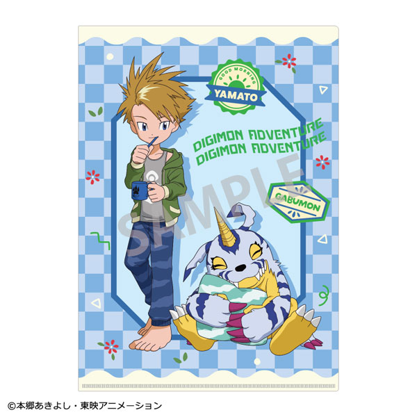 デジモンアドベンチャー A4シングルクリアファイル 石田ヤマト＆ガブモン 高石タケル＆パタモン 寝起き[カミオジャパン]《０９月予約》
