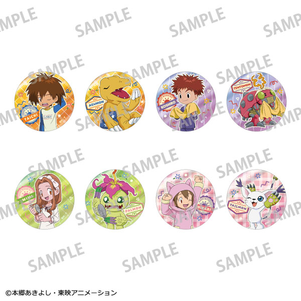 デジモンアドベンチャー トレーディングメタリック缶バッジvol.1 寝起き 8個入りBOX[カミオジャパン]