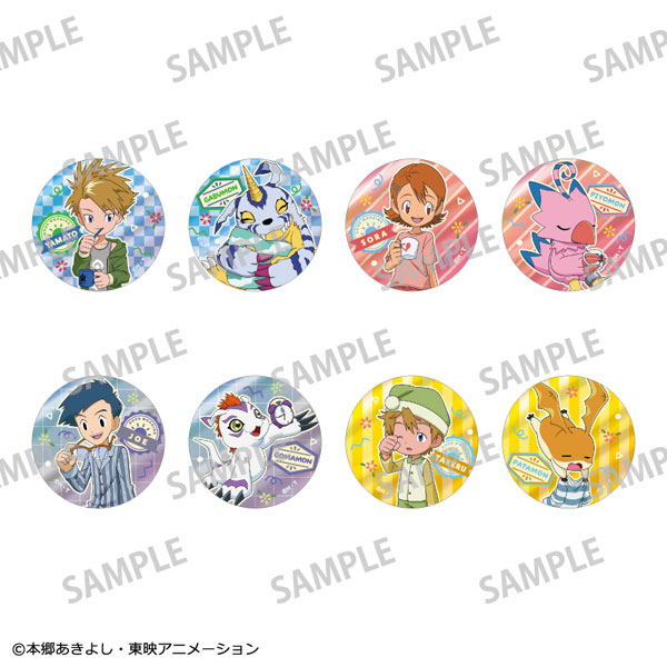 デジモンアドベンチャー トレーディングメタリック缶バッジvol.2 寝起き 8個入りBOX[カミオジャパン]