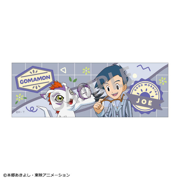 デジモンアドベンチャー ロングスクエア缶バッジ 城戸丈＆ゴマモン 寝起き[カミオジャパン]