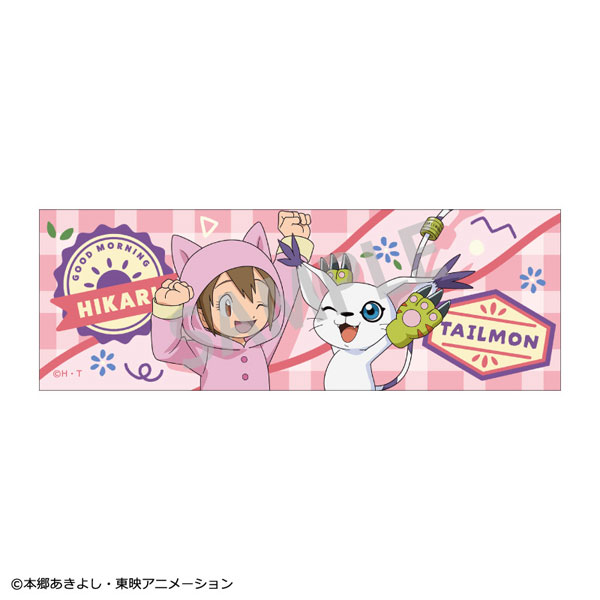 デジモンアドベンチャー ロングスクエア缶バッジ 八神ヒカリ＆テイルモン 寝起き[カミオジャパン]