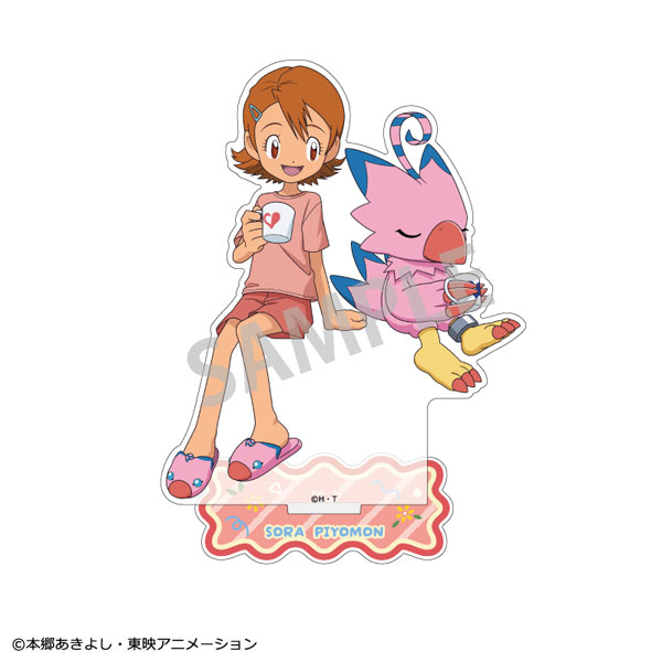 デジモンアドベンチャー アクリルスタンド 武之内空＆ピヨモン 寝起き[カミオジャパン]《発売済・在庫品》