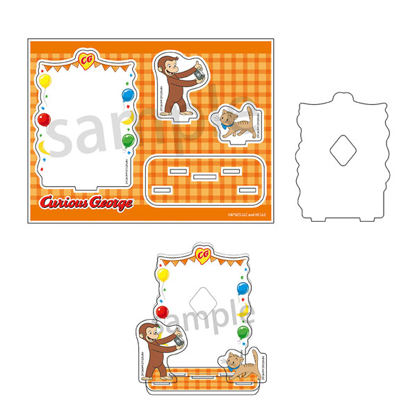 おさるのジョージ アクリルフォトスタンド オレンジ[ラムネラボ]