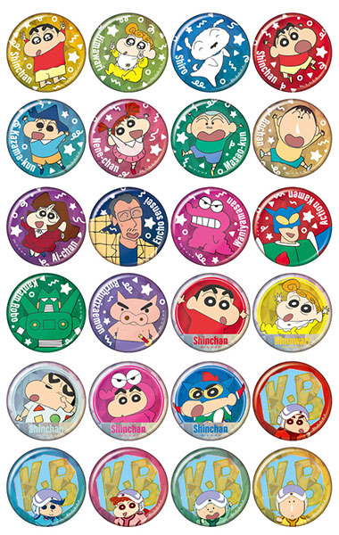 クレヨンしんちゃん 缶バッジ スパークルカンバッジコレクション 全24