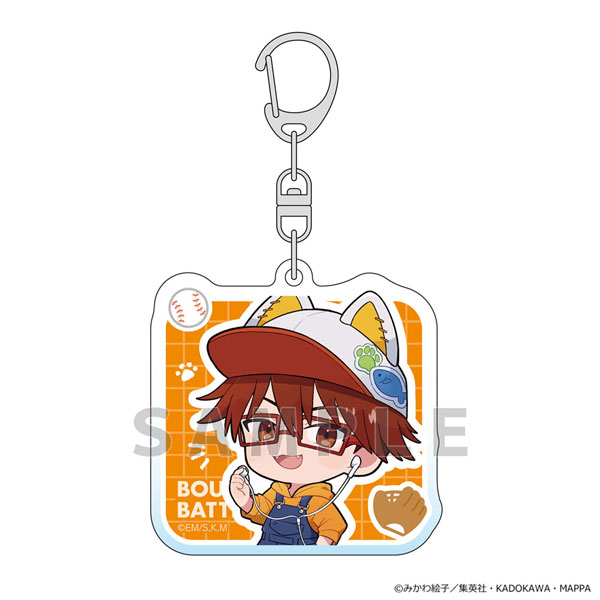 忘却バッテリー　アニメイトカフェ　レザーキーホルダー　千早瞬平 忘却バッテリー』レザーコースターキーホルダー 04 千早瞬平