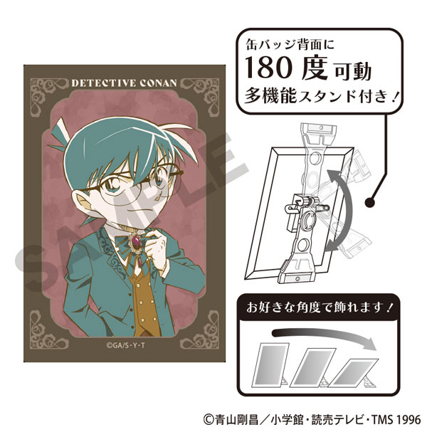 名探偵コナン アート缶バッジ 江戸川コナン ジュエル クラ