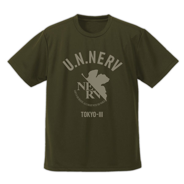 EVANGELION NERV ドライTシャツ/OD-S（再販）[コスパ]《０８月予約》