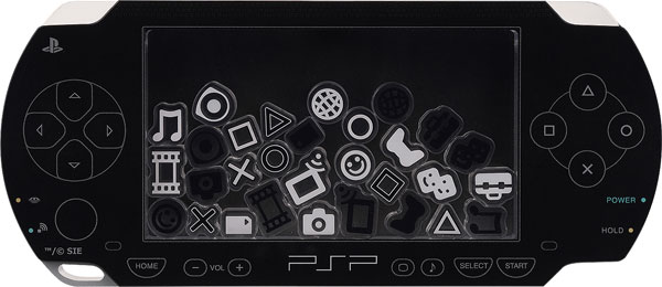 PSP (PlayStation Portable)のシャカシャカアクリルスタンド 黒Ver
