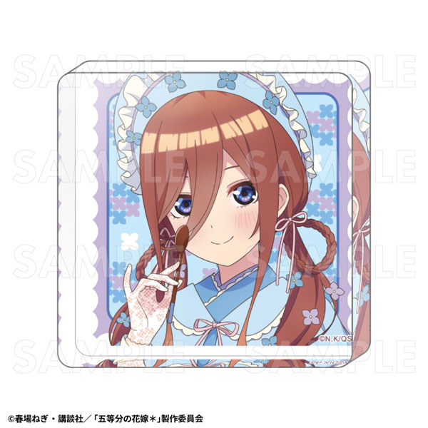 非売品★A賞★　五等分の花嫁 　ティーパーティー　中野三玖　ミニスタンディパネル 五等分の花嫁* 和パフェドレスver. アクリルミニブロック 中野三
