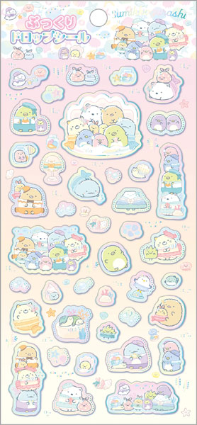 SE67901 すみっコぐらし ぺんぎんラグーン ぷっくりドロップシール[サンエックス]