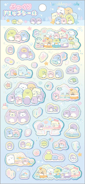 SE67902 すみっコぐらし ぺんぎんラグーン ぷっくりドロップシール[サンエックス]