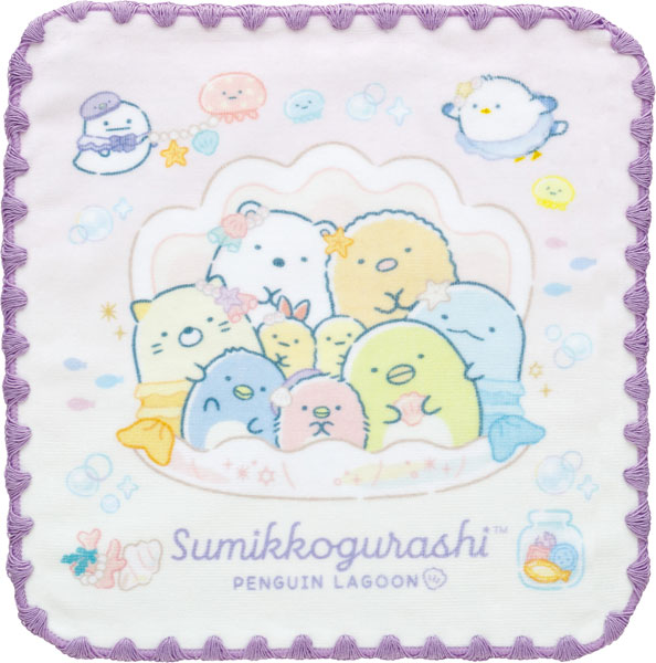 CM54201 すみっコぐらし ぺんぎんラグーン ミニタオル[サンエックス]《発売済・在庫品》