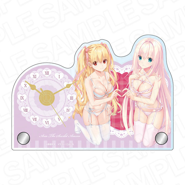 緋弾のアリア メモリアルアート 理子&リサ ボンテージランジェリーVer. 緋弾のアリア ミニアクリルクロック 理子＆リサ ボンテージ