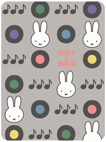 ミッフィー MIFFY＆MUSIC マウスパッド 総柄[グルマンディーズ]