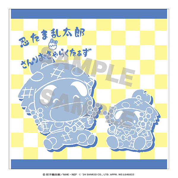 忍たま乱太郎×サンリオキャラクターズ ハンドタオル しんべヱ×タキシードサム[Up Fields]
