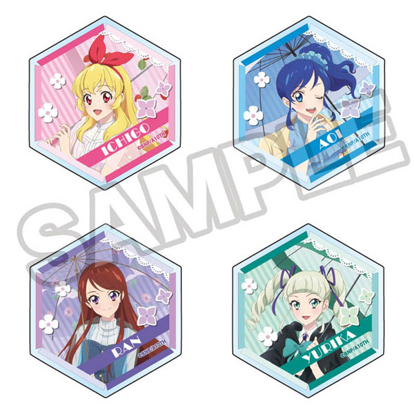 アイカツ！ 雨の日 アクリルバッジ 全４種セット アイカツ！ 10th STORY ～未来へのSTARWAY～ 雨の日 アクリル