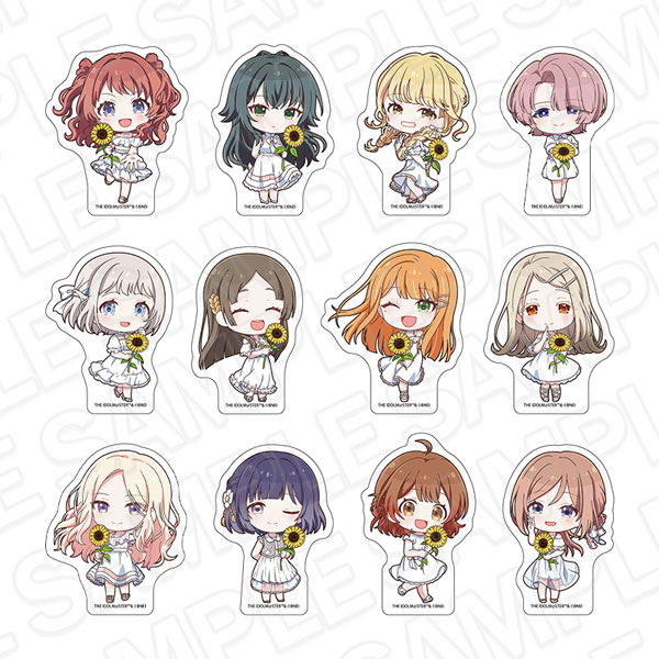 学園アイドルマスター ダイカットステッカー(ブラインド) sunflower ミニキャラ ver. 12個入りセット[コンテンツシード]《１１月予約》