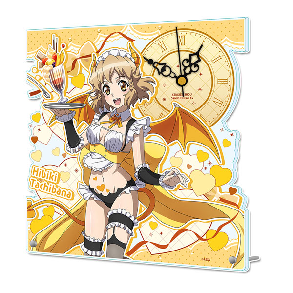 戦姫絶唱シンフォギアXV 描き下ろし アクリル置時計 立花響 小悪魔ウェイトレス[シーズナルプランツ]