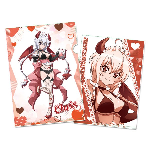 戦姫絶唱シンフォギアXV　雪音クリス　小悪魔ウェイトレス　3種セット 戦姫絶唱シンフォギアXV 描き下ろし アクリル置時計【雪音